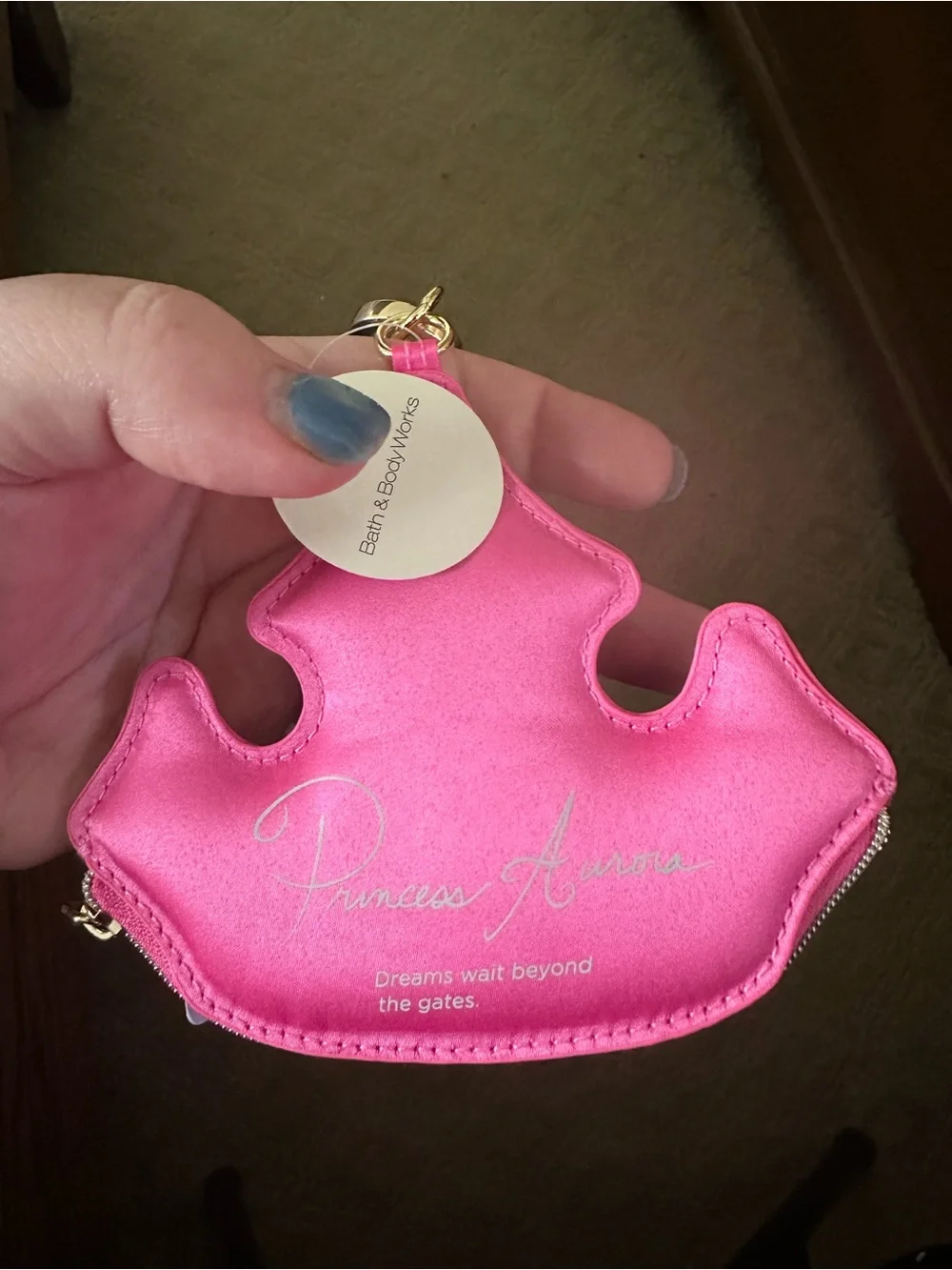 Bath & Body Works Princess Aurora Pink Crown Coin Purse